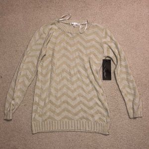 NWT Say What? Chevron Striped Sweater